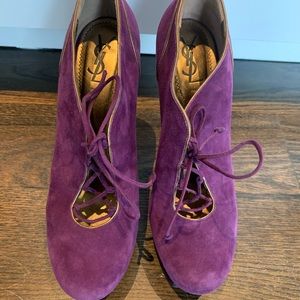 YSL lace up bootie